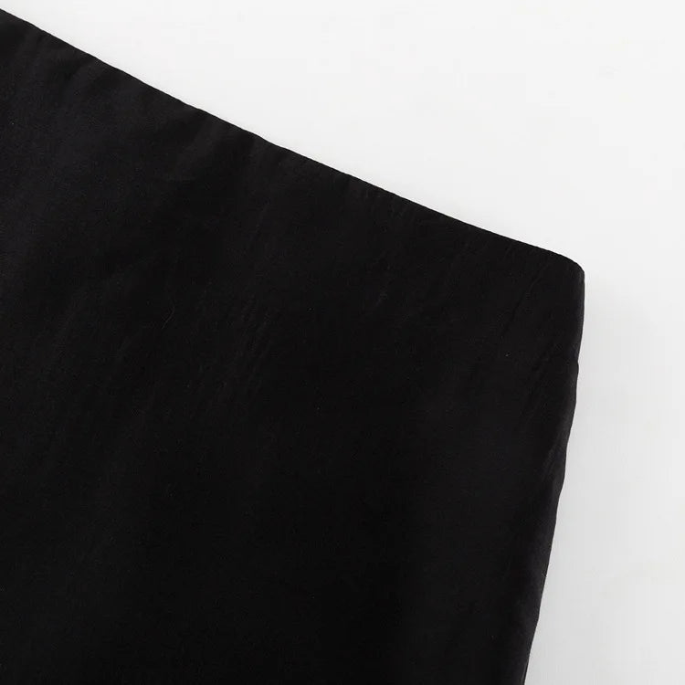 Black Mesh Skirt Women's Sexy Perspective High Waist Slit Hip Cover Skirt Summer Fashion Casual Office Lady Skirt 2025