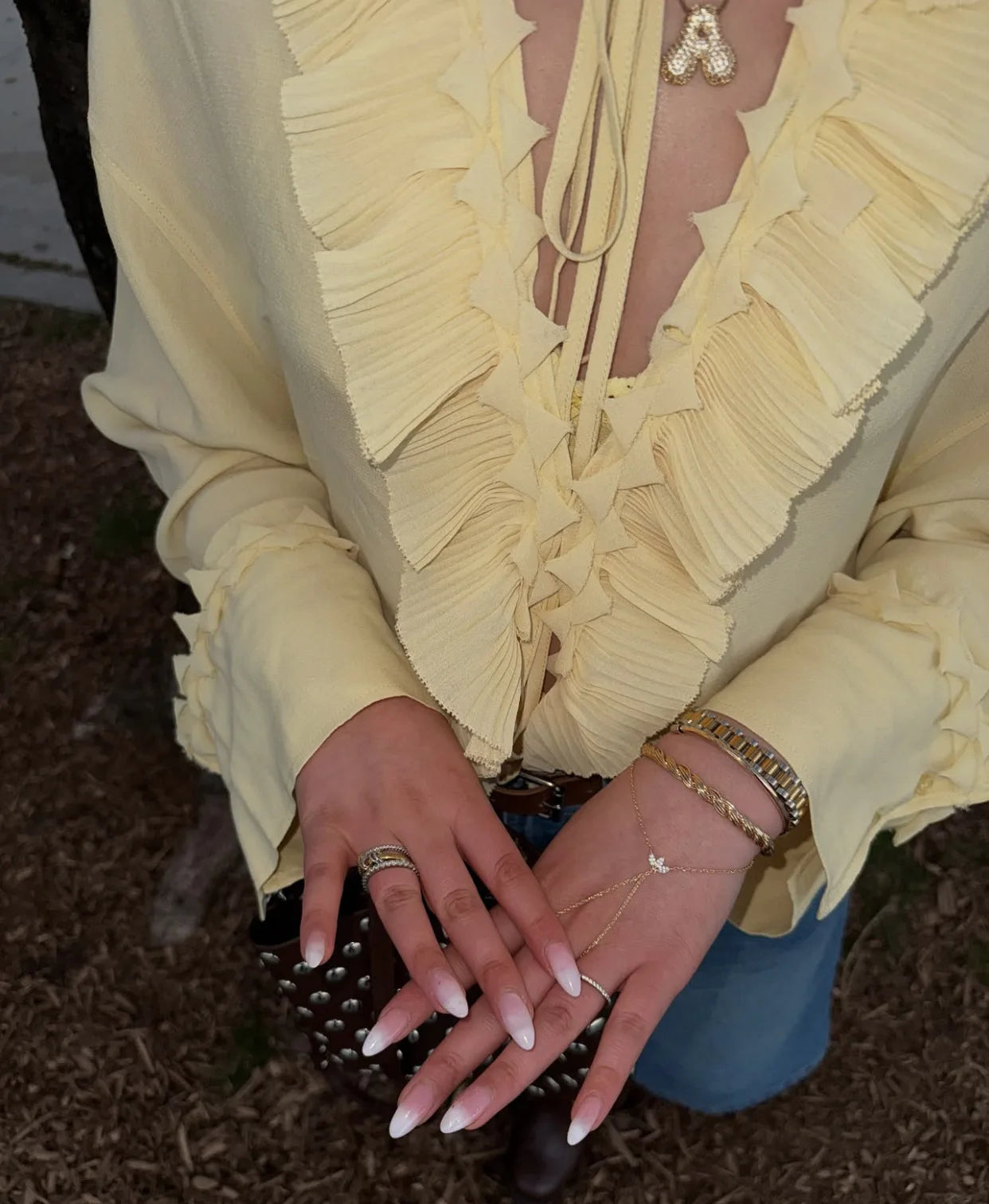 Casual Chiffon Shirt Women Fashion Pleated Lace-up Solid Lace Top Summer Vacation Loose Vintage Elegant Female Blouses 2025