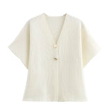 Crop Knitted Cardigan Women Autumn Short Sleeve Knit Ladies Outerwears Winter Button Bolero Cardigan Elegant Women Jackets 2025