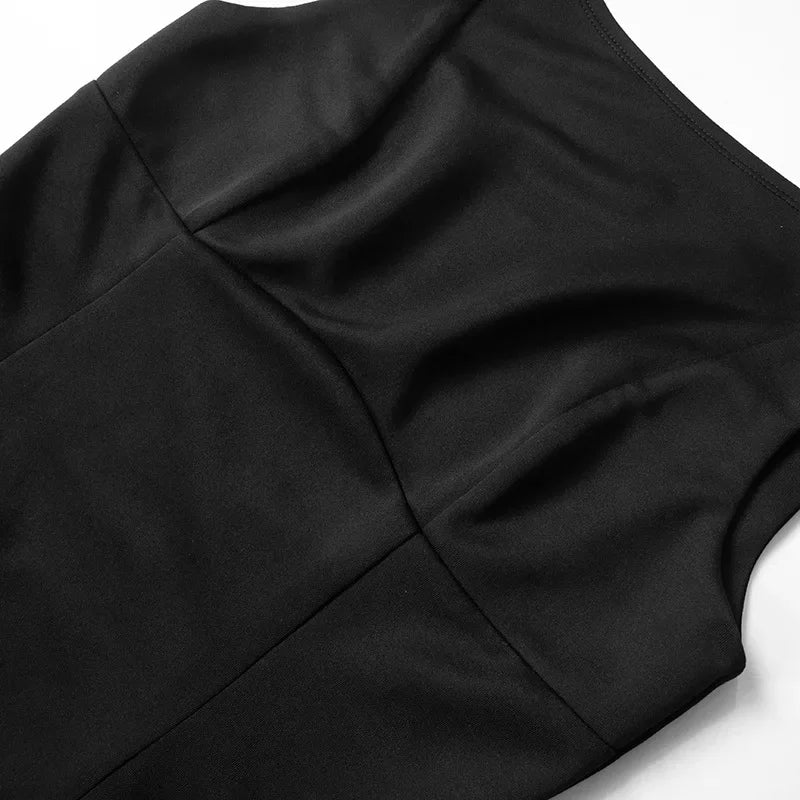 Trendix Slim Sleeveless Tank Dress Female 2024 Autumn Trendy High Waist Backless Mini Dresses Street Casual Vacation Party Dress