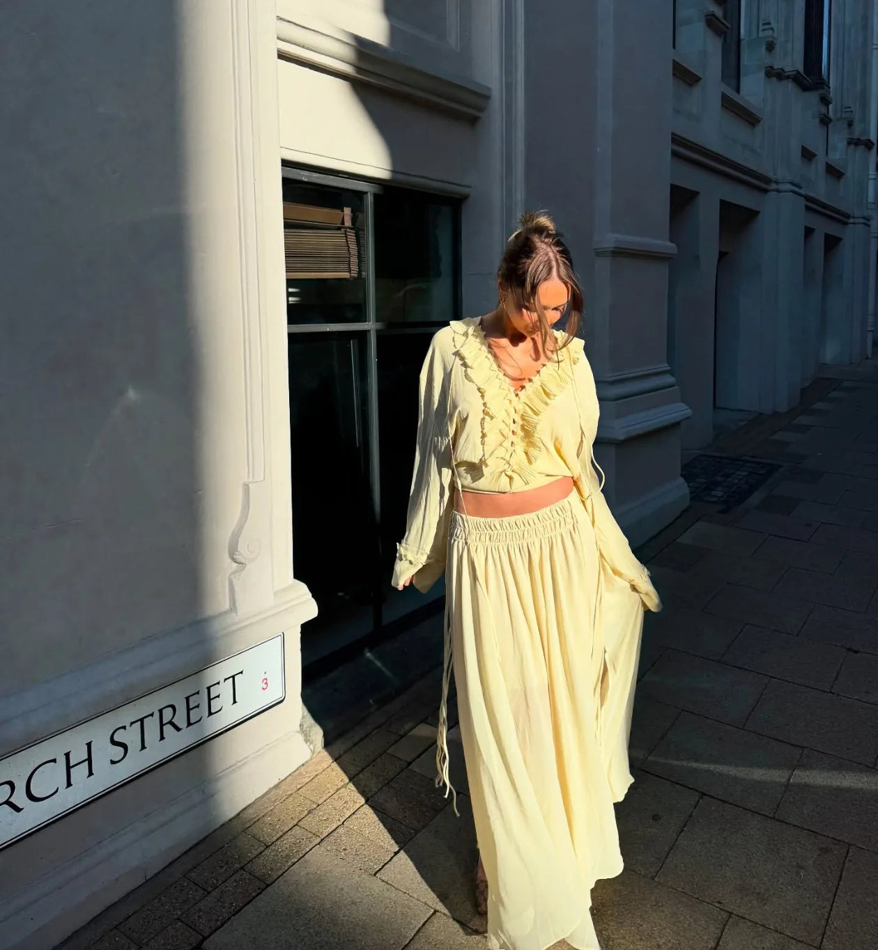 Talenza Casual Chiffon Shirt Women Fashion Pleated Lace-up Solid Lace Top Summer Vacation Loose Vintage Elegant Female Blouses