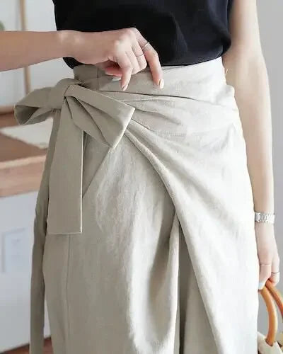 Korean Chic Style 2024 Solid Color High-waisted Women's Casual Fashionable Trousers 6 Colors In Stock