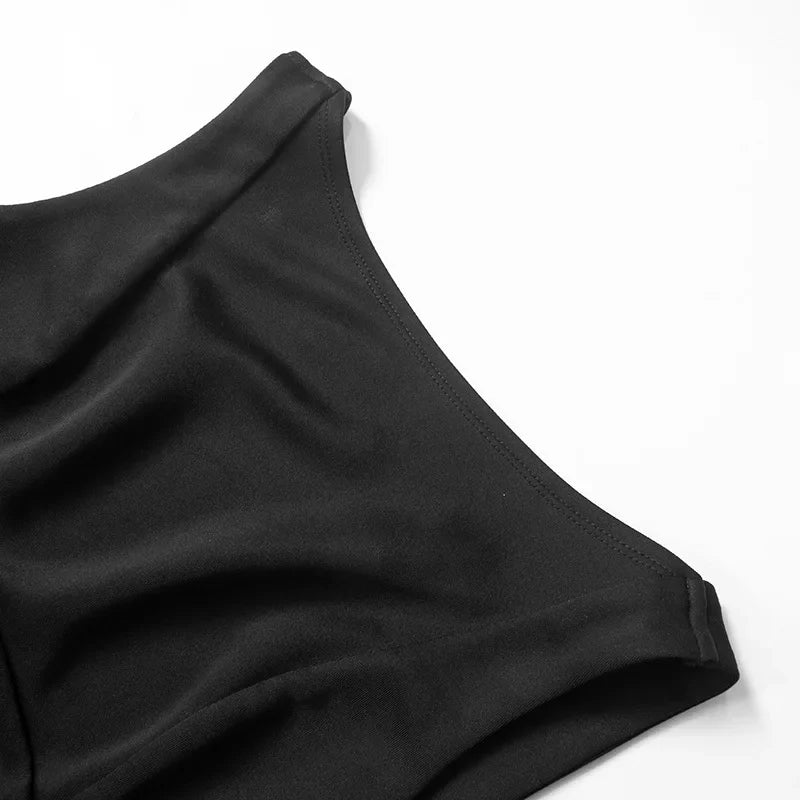 Trendix Slim Sleeveless Tank Dress Female 2024 Autumn Trendy High Waist Backless Mini Dresses Street Casual Vacation Party Dress