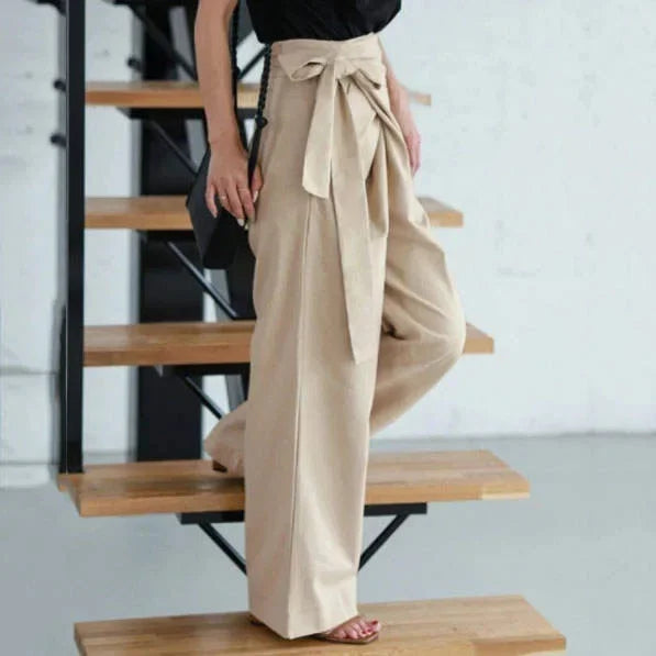 Korean Chic Style 2024 Solid Color High-waisted Women's Casual Fashionable Trousers 6 Colors In Stock