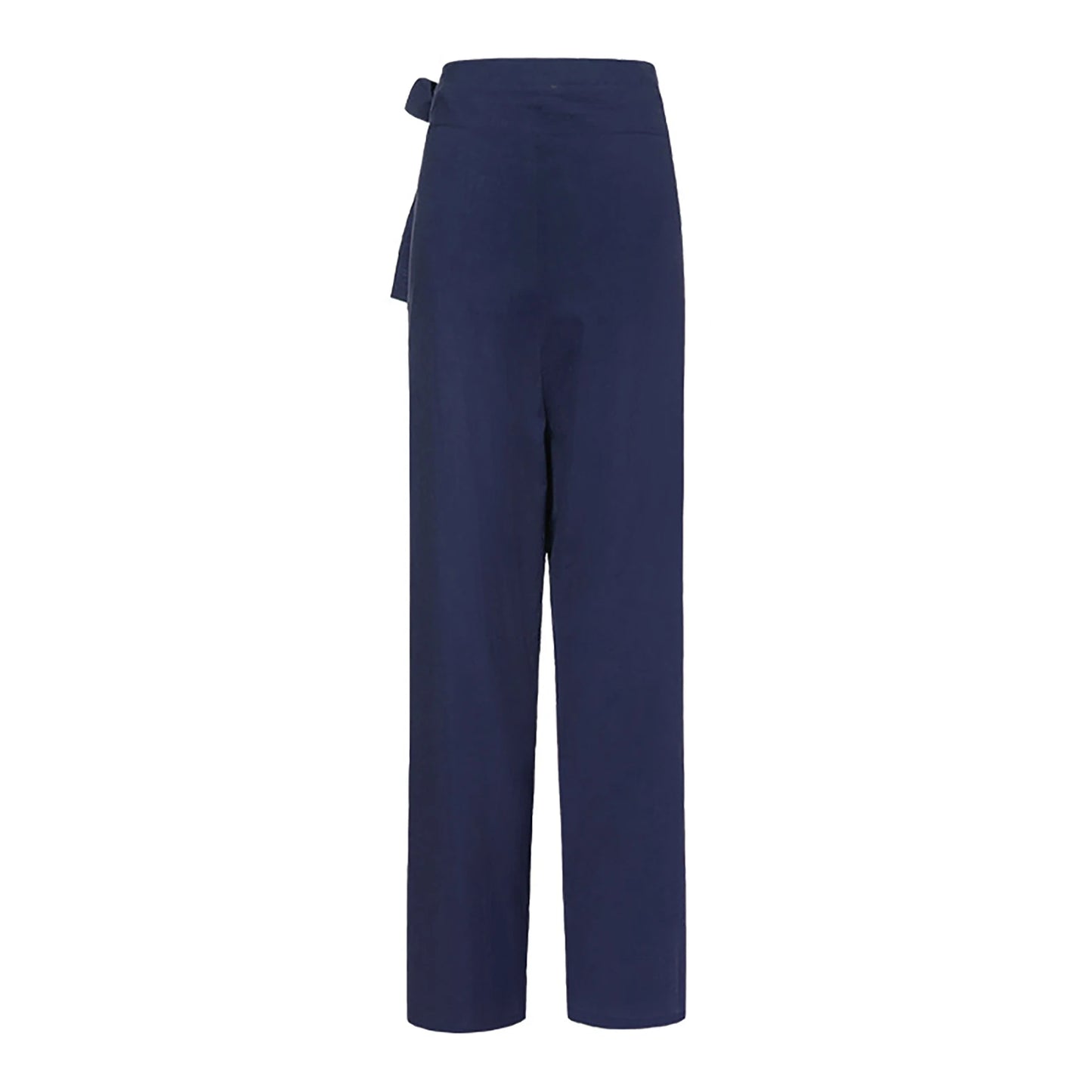 Women Solid Color Elastic Binding Foot Casual Pocket Pants Summer 2024 Elegant Lady Cotton Line High Wasit Women Pants