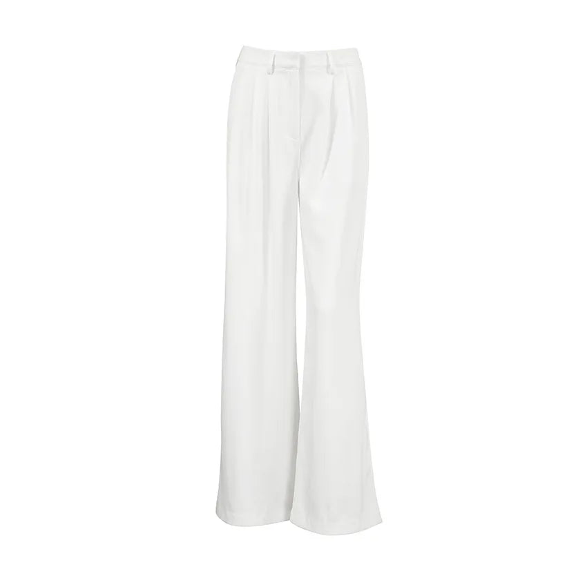 Light Luxury White Women Wide Leg Pants Spring and Autumn Temperament Versatile Commuting Leisure High Waist Straight Leg Pants