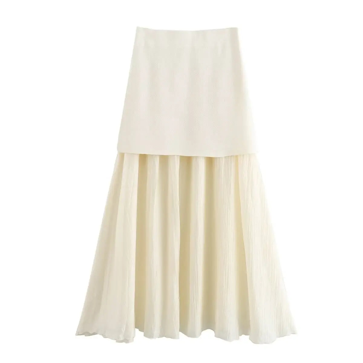 Talenza Women 2 Piece Set V-Neck Sleeveless Button Knitted Vest Top+Elegant Splicing High Waist Zipper Long Skirts Holiday Suits