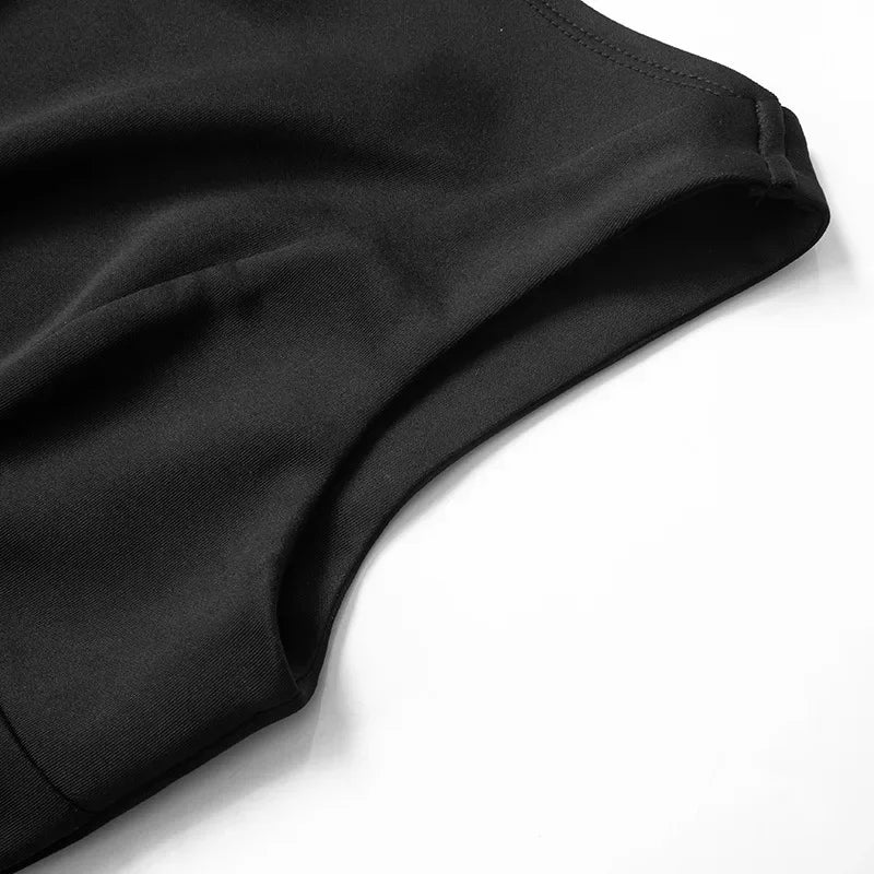 Trendix Slim Sleeveless Tank Dress Female 2024 Autumn Trendy High Waist Backless Mini Dresses Street Casual Vacation Party Dress