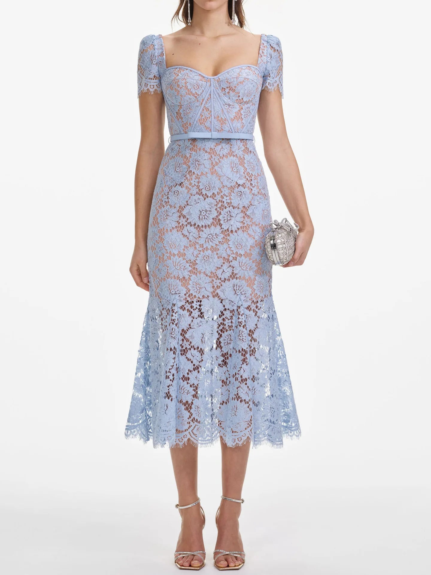 Luxury Hollow Out Long Lace Dresses Women Summer Sexy Hook Crochet Embroidery Flower Solid Backless Wedding Evening Vestidos