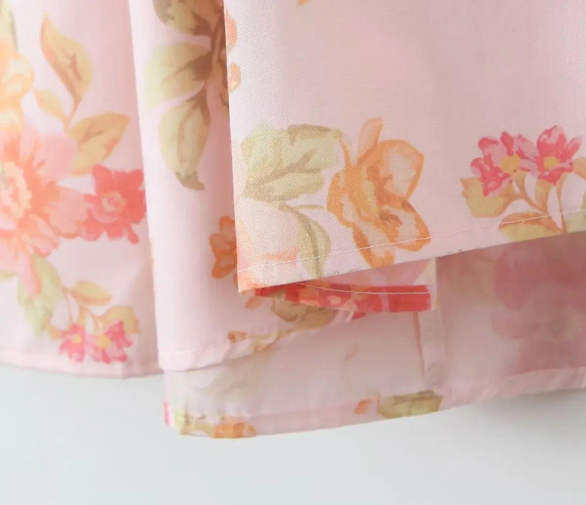 SAW Independent Station Pure Desire Square Collar Dress with Pocket Pink Print Ribbon Corduroy Sleeveless Women's Dress