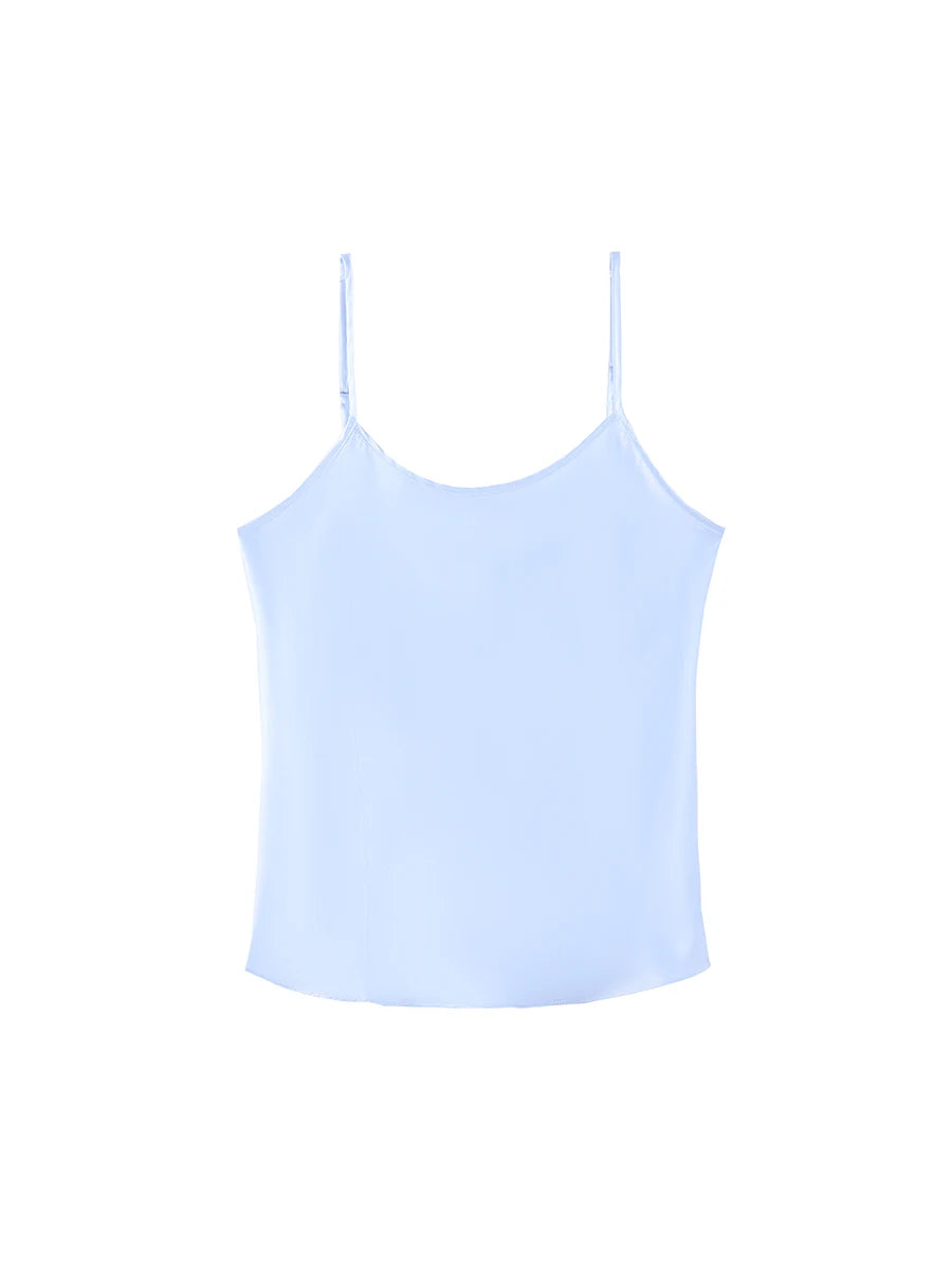 SuyaDream, Women 100%Real Silk Camisoles, 19MM, Solid Cozy Camis, 2024 Spring Summer Basic T shirts, White, Pink, Beige