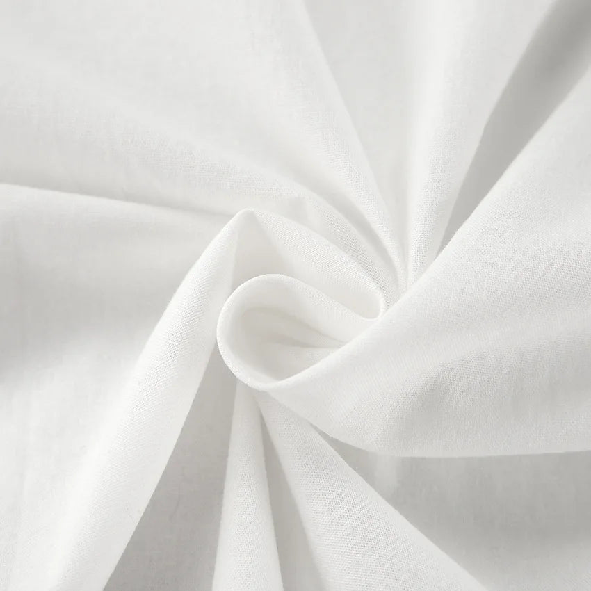 Ensemble short blanc Tuularose, col en V, été 2025, patchwork, laçage, coton lin, ensemble deux pièces décontracté