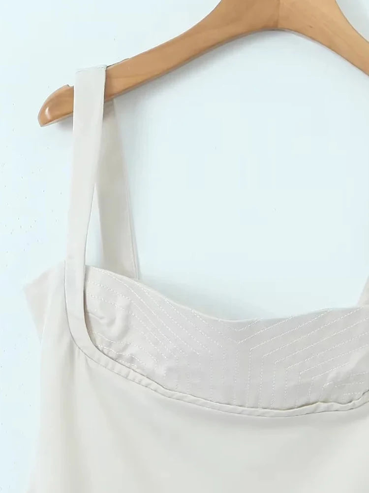 KAOPU ZA Robe noire brodée à bretelles pour femmes, coupe ajustée, robe mini de printemps et d'été, robe de club