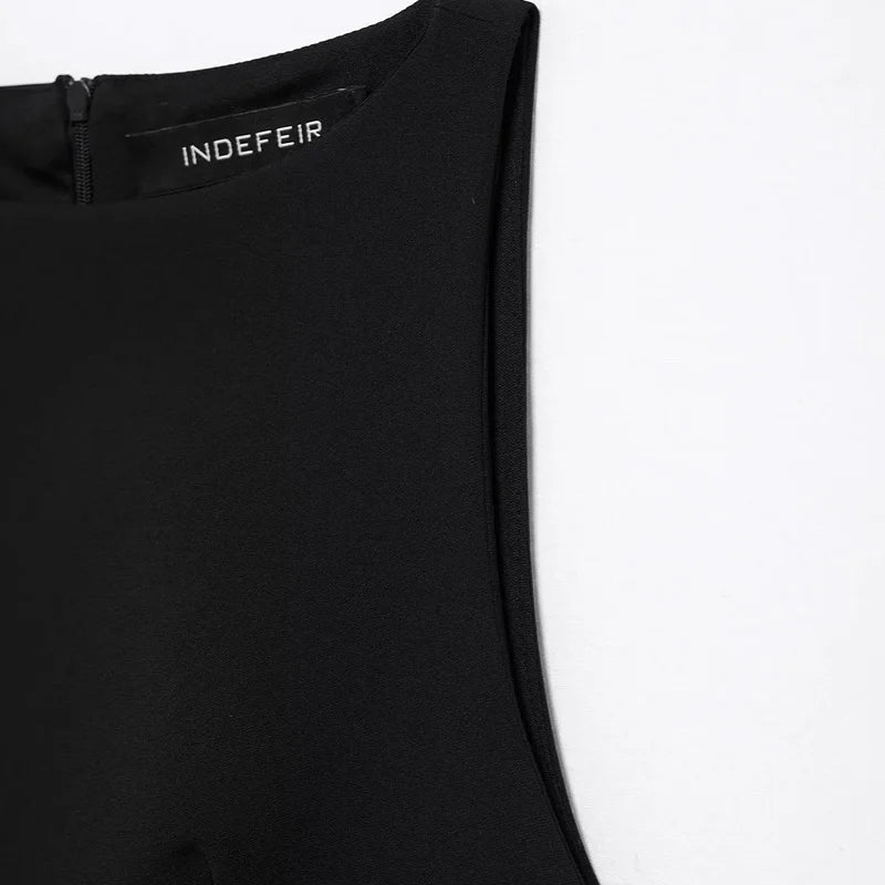 Women's Dress Feathers Sleeveless Mini Dress Elegant Black Short Dresses Bodycon Party Dresses Woman Vest Christmas Dress 2025