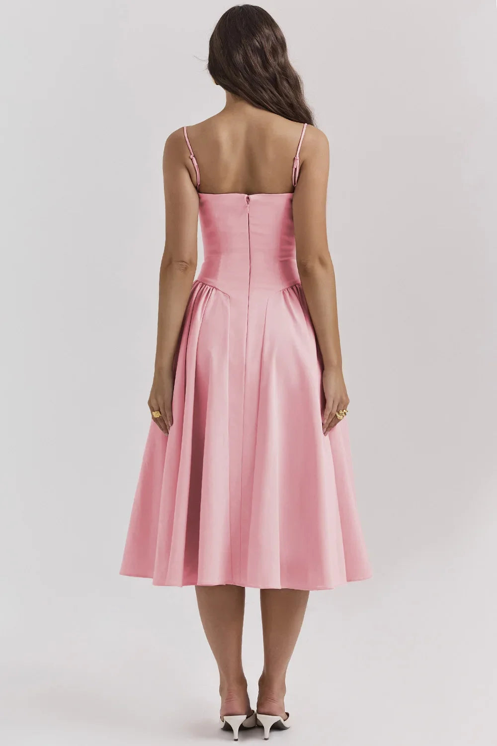 Robe Longue Style Français pour Femmes avec Options de Couleurs Solides/Florales/Carreaux Longueur Genou Nouveauté 2025