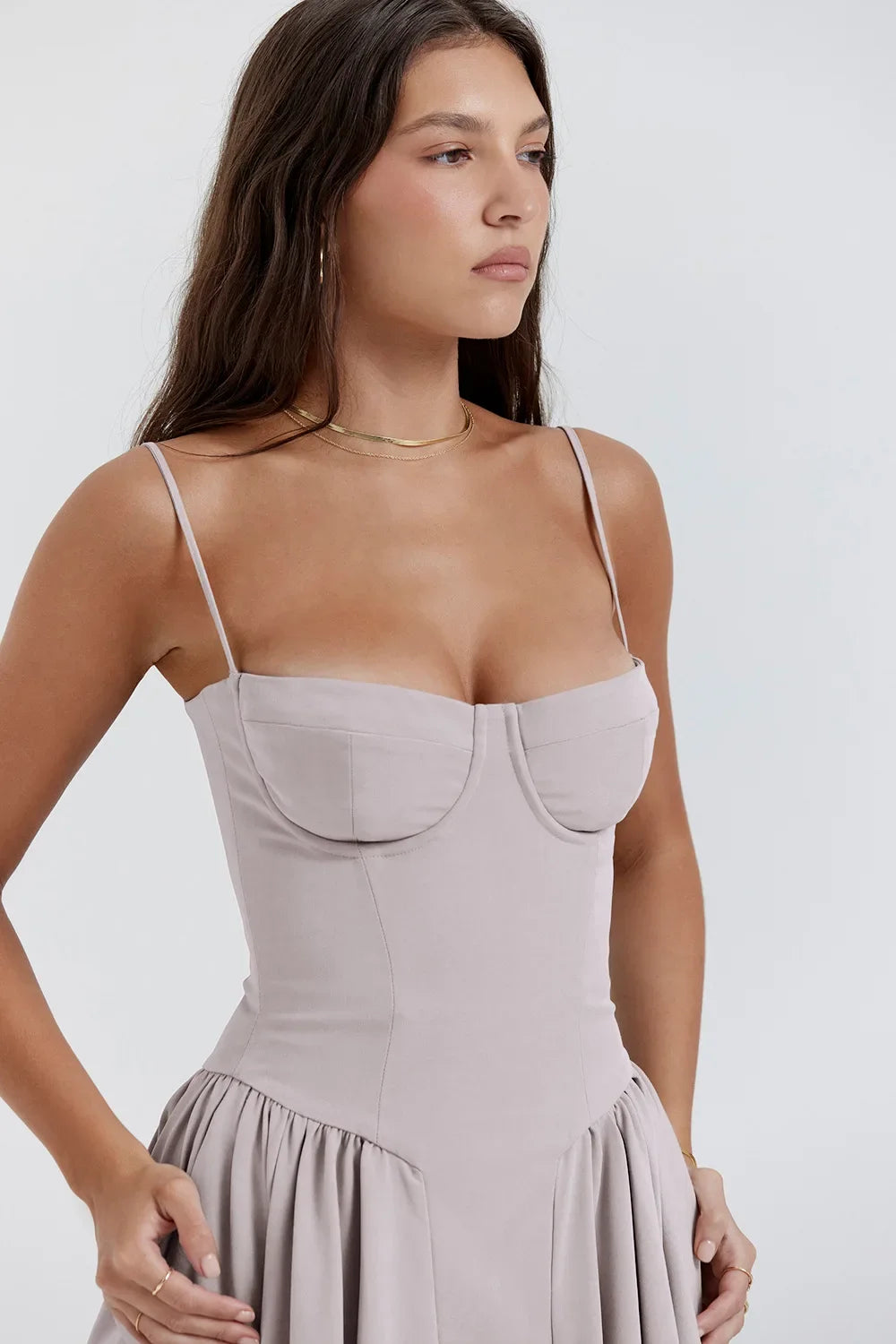 Robe Longue Style Français pour Femmes avec Options de Couleurs Solides/Florales/Carreaux Longueur Genou Nouveauté 2025