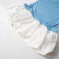 TARUXY Robe mini à plis contrastés pour femmes Sans bretelles Sexy Slim Sans manches Ruched Épissée Y2K Plage Robe de soirée Club Féminine