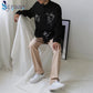 Women's Summer Blouse Shirt Cotton Face Printing Full Sleeve Long Shirts Tops Ladies Clothing