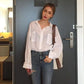 Women's Summer Blouse Shirt Cotton Face Printing Full Sleeve Long Shirts Tops Ladies Clothing