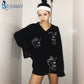 Women's Summer Blouse Shirt Cotton Face Printing Full Sleeve Long Shirts Tops Ladies Clothing