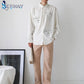 Women's Summer Blouse Shirt Cotton Face Printing Full Sleeve Long Shirts Tops Ladies Clothing