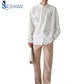 Women's Summer Blouse Shirt Cotton Face Printing Full Sleeve Long Shirts Tops Ladies Clothing