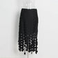 TWOTWINSTYLE Solid Minimalist Casual Skirt For Women High Waist Patchwork Zipper Irregular Hollow Out Skirts Female Fashion New