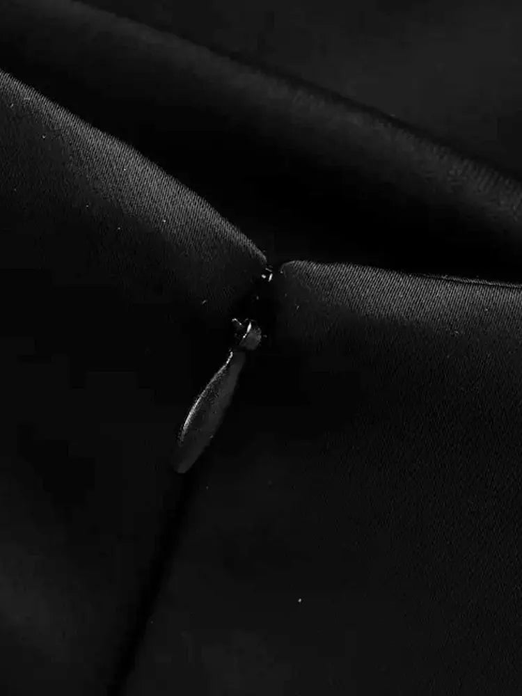 TRZA-Strapless Mini Dress for Women with Rhinestones, Straight Neck, Back Zipper, Female Dresses, Sexy Fashion