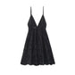 XNWMNZ 2024 Women Fashion Hollow out Embroidery Dress Vacation V-Neck Thin Strap Open Back Female Chic Mini Dresses