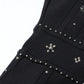 TWOTWINSTYLE Solid Patchwork Diamonds Designer Dresses For Women Round Neck Sleeveless High Waist Slimming Dress Female Fashion