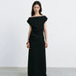 Elegant High-Waisted A- Line Skirt For Women Summer Commuting Long Dress Textile Song WhiteDrapedSideSlitLongDress