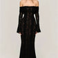 Oligai Winter Lace Long Sleeve Evening Party Dresses Women 2025 Black Sexy Elegant Maxi Dress Fashion Long Wedding Guest Dress