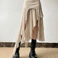 Zoki Sexy Irregular Y2K Skirts Women Vintage American High Waist Slim Slit Long Skirt Casual Lady Streetwear Retro Summer Skirts