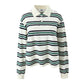 Summer 2025 Polo Shirts Woman Long Sleeve Tops Women Striped Vintage Clothes Polo Shirts Mujer Streetwear Casual Tops Brown