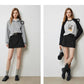 TOYOUTH Women Mini Skirt Pants 2024 Autumn New High Waisted A Line Suit Pants Skirt