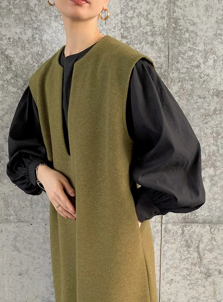 Japan Style Office Lady Elegant Vintage Blouse Women O-neck Loose Lantern Sleeve Shirts Solid All-amtch Blusas Autumn Ladies Top