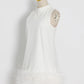 TWOTWINSTYLE Feather Fur Dress For Women O Neck Sleeveless Loose Tassel A Line Dresses Female Streetwear 2022 Summer Fashion New