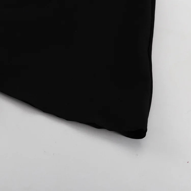 Tuularose Black Patchwork Dress Women's New Elegant Pleated A-Line Short Dress High Waist Office Lady Retro Party Dress Vestidos