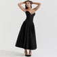 Suninheart Black Elegant Wedding Events Dress Sexy Strapless Corset Dress Midi Christmas Party Dresses for Women Clothing 2023