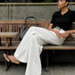 Light Luxury White Women Wide Leg Pants Spring and Autumn Temperament Versatile Commuting Leisure High Waist Straight Leg Pants