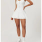 Yoga skirt anti-slip sports dress outdoor one-piece zip tennis skirt running fitness badminton dresses