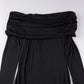 IAMSURE Elegant Fashion Dark Ruffles Split Long Dress Gothic Slash Neck Long Sleeve Maxi Dresses For Women 2023 Holiday Beach