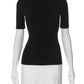 TARUXY Contrast Color Slim Mini Dress Female High Waist Splice Sexy Party Dress Half Turtleneck Women's Elegant 2024 Autumn New