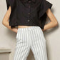 TWOTWINSTYLE Solid Patchwork Button Shirts For Women Lapel Batwing Sleeve Short Length Slim Blouse Female Fashion Clothing New