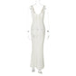 Hawthaw Women 2024 Summer Autumn Knitted V Neck Party Club Beach Vacation Bodycon Long Dress Wholesale Items For Business