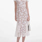 Luxury Hollow Out Long Lace Dresses Women Summer Sexy Hook Crochet Embroidery Flower Solid Backless Wedding Evening Vestidos