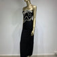 New Women Celebrity Sexy Strapless Backless Diamonds Black Maxi Long Bodycon Bandage Dress 2024 Elegant Evening Club Party Dress