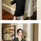 Luxury Elegant Annual Party Dress Women French Colorful Sequins Black Bodycon Single Breasted Robe Femme Banquet Prom Vestidos