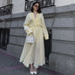 Talenza Casual Chiffon Shirt Women Fashion Pleated Lace-up Solid Lace Top Summer Vacation Loose Vintage Elegant  Female Blouses