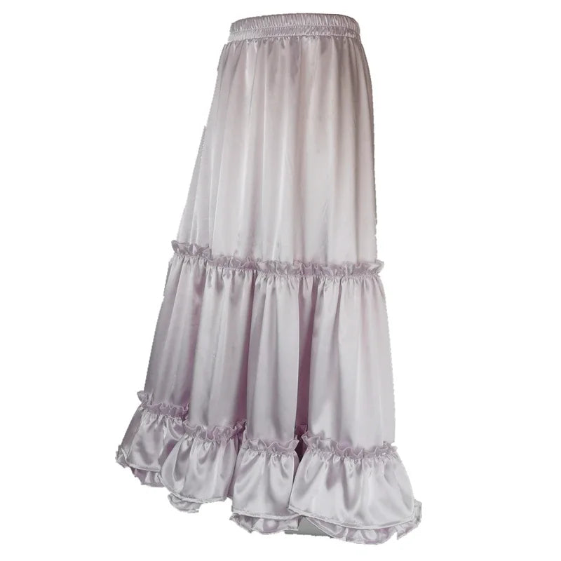 Elegant Pink Satin Women Prom Skirt Spaghetti Strap Sweetheart A-Line Tea Length Fancy Lace High Quality Female Party Gowns